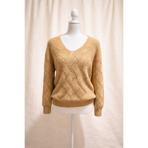 Moon and Madison Mustard Sweater Size S Cozy Minimalist Timeless Capsule Style